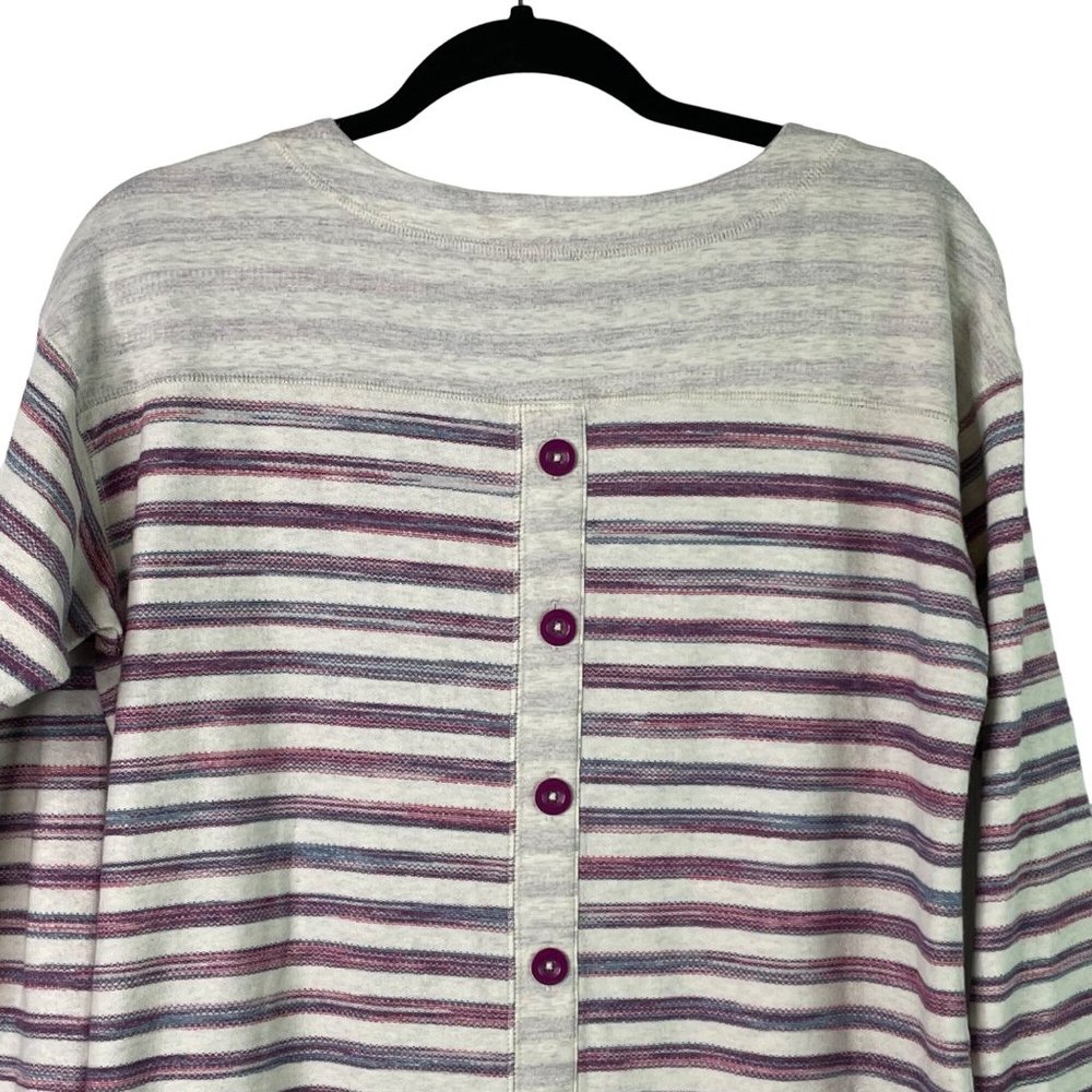 T By Talbots Top Button Back Striped Long Sleeve … - image 7